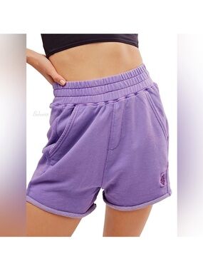 Free People Purple All Star Sweat Shorts